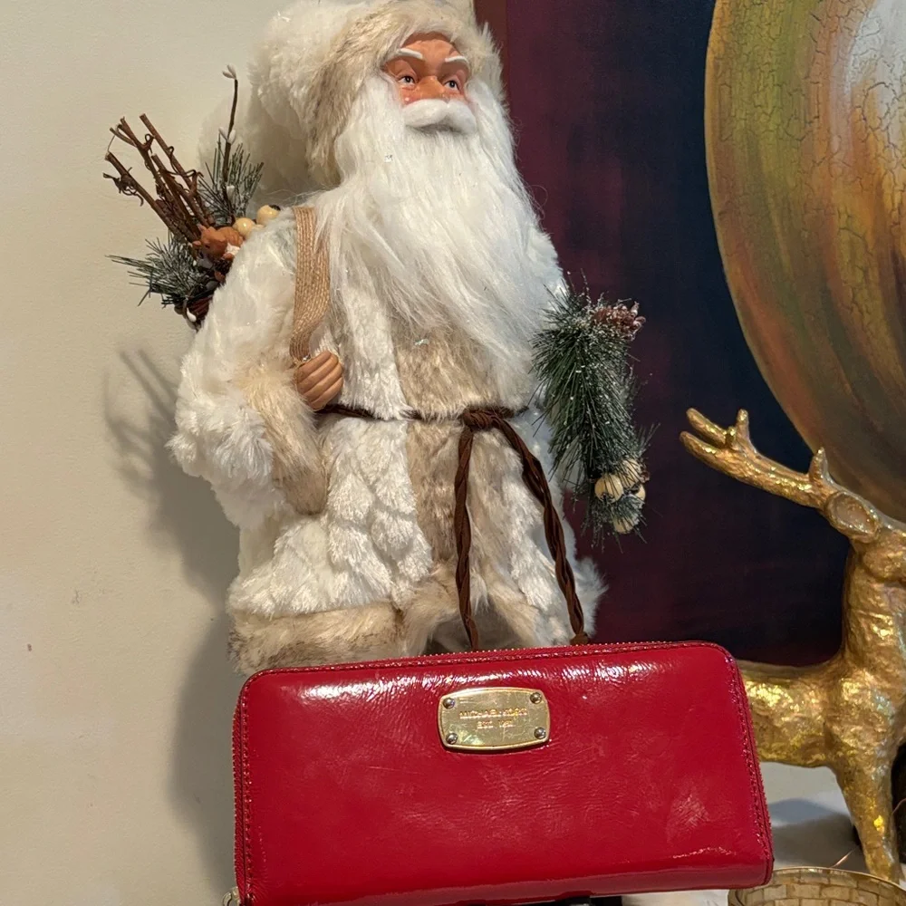 Michael Kors Cherry Red Leather Wallet - Picture 1 of 5